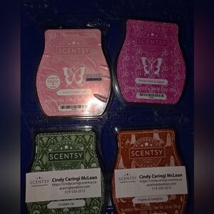 Scentsy 4-Pack Wax Bars in Pink, Magenta, Orange, Green